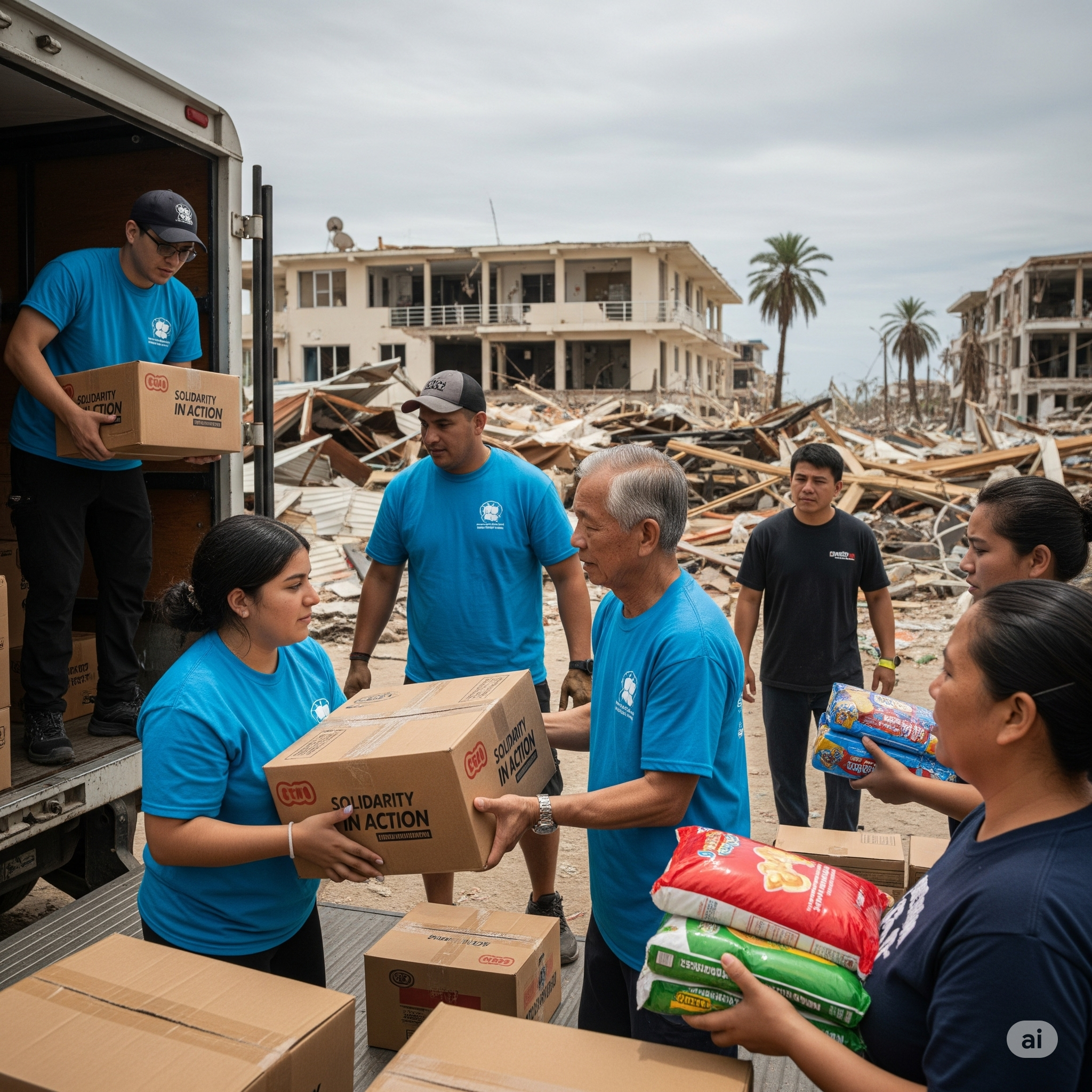 Entrega de ayuda humanitaria