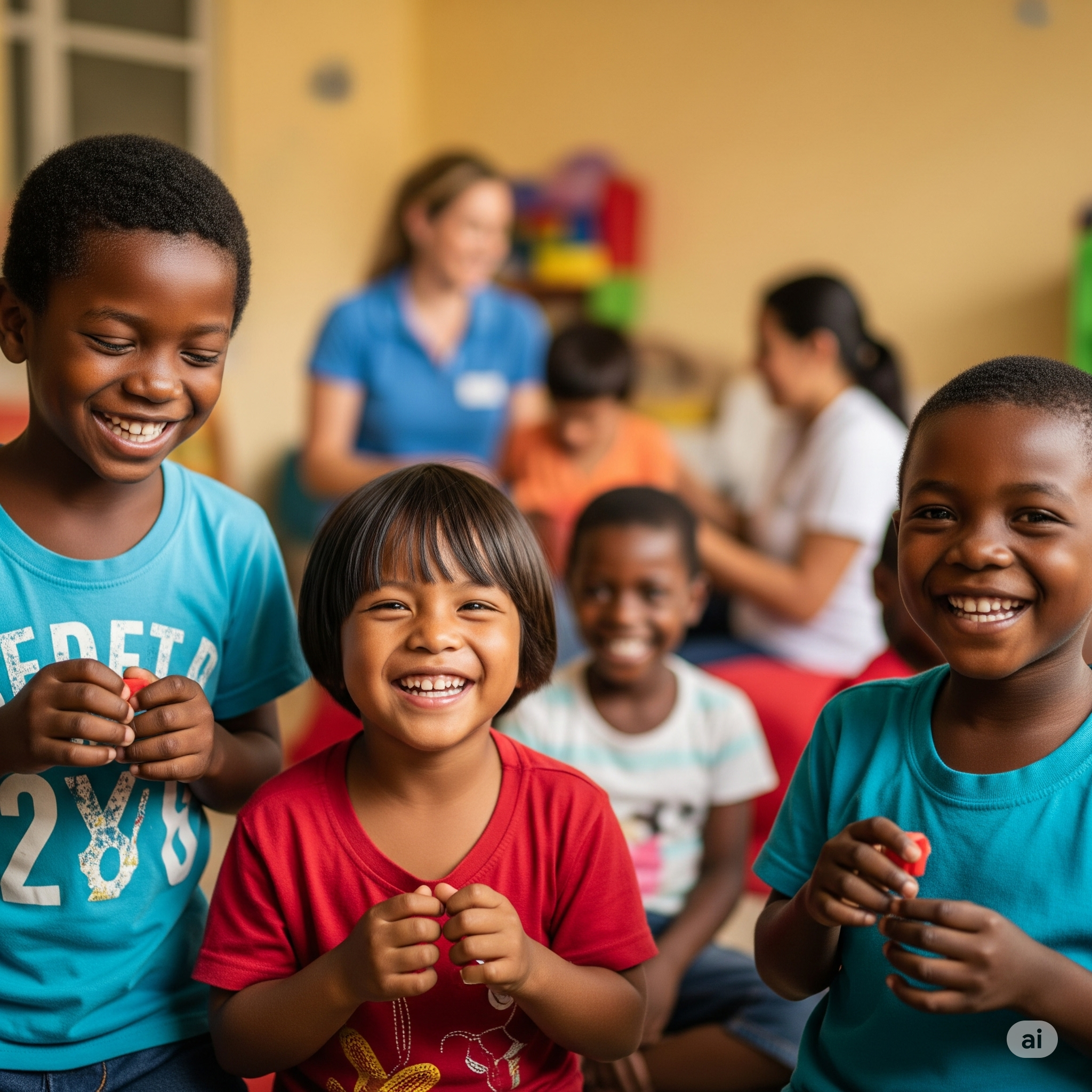 Niños sonriendo